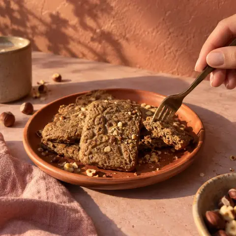 KI-generiertes Symbolbild: Rezept für Buchweizen-Spekulatius mit Haselnüssen und Honig