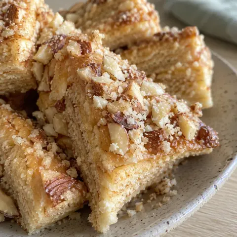 KI-generiertes Symbolbild: Rezept für Glutenfreie Baumkuchenspitzen mit Mandeln und Honig