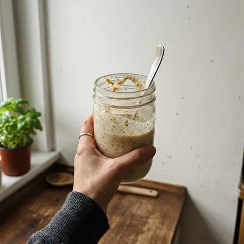 KI-generiertes Symbolbild: Rezept für High Protein Bananen-Hafer-Shake