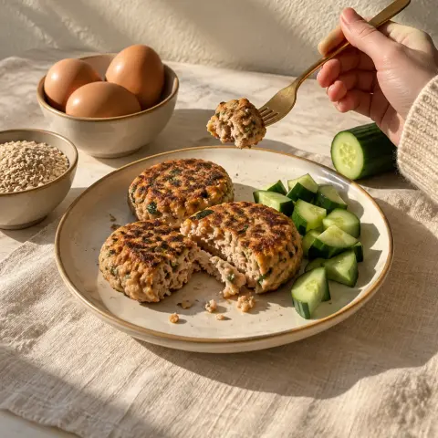 KI-generiertes Symbolbild: Rezept für Thunfisch-Frikadellen
