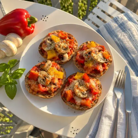 KI-generiertes Symbolbild: Rezept für Pizzabrötchen mit Gemüse