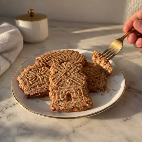 KI-generiertes Symbolbild: Rezept für Spekulatius aus dem Airfryer mit Dinkel und Ahornsirup