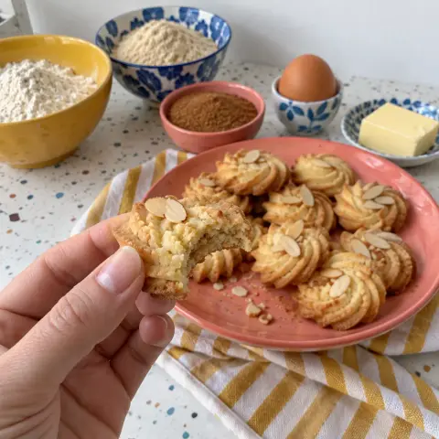 KI-generiertes Symbolbild: Rezept für Spritzgebäck aus dem Airfryer mit Mandeln und Vanille