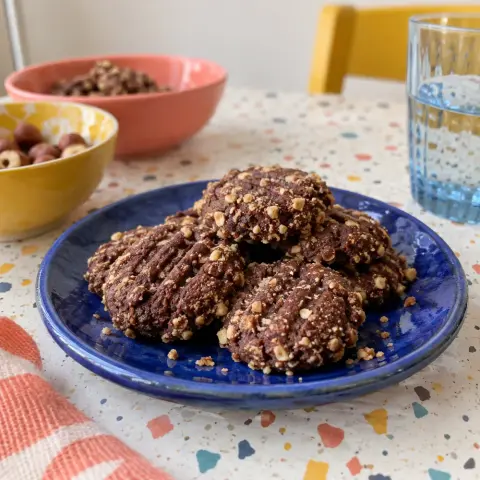 KI-generiertes Symbolbild: Rezept für Vegane Bärentatzen-Plätzchen mit Haselnüssen und Kakao