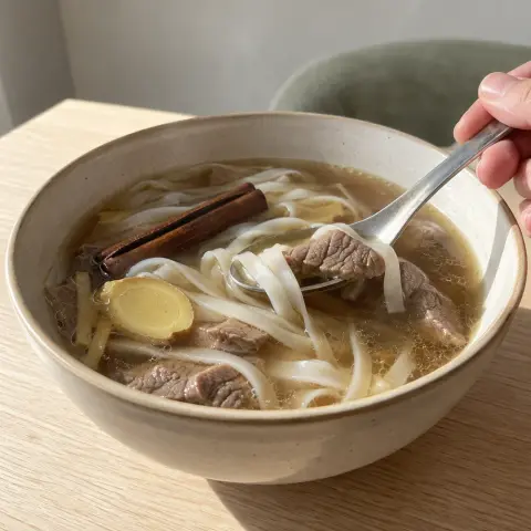KI-generiertes Symbolbild: Rezept für Vietnamesische Rindersuppe Pho Bo