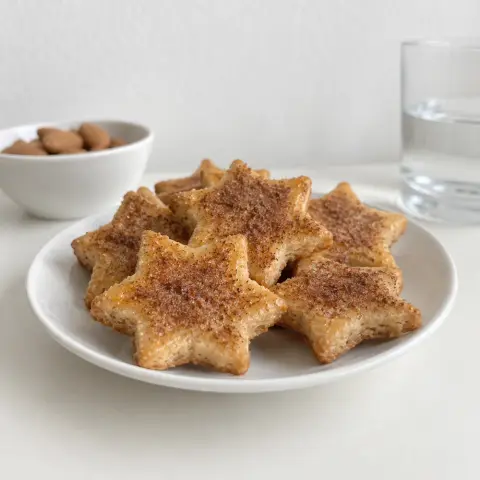 KI-generiertes Symbolbild: Rezept für Zimtsterne aus Dinkel-Mürbeteig mit Honig