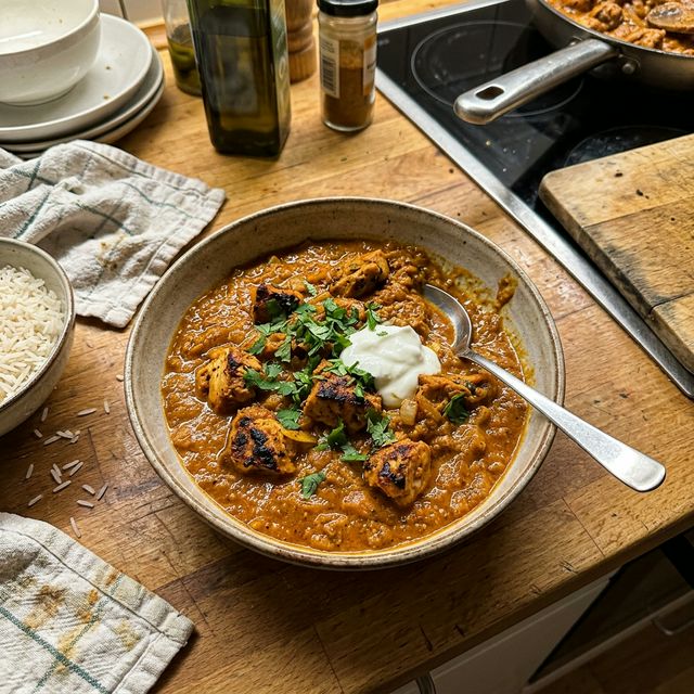 Gluten-free chicken tikka masala without cream