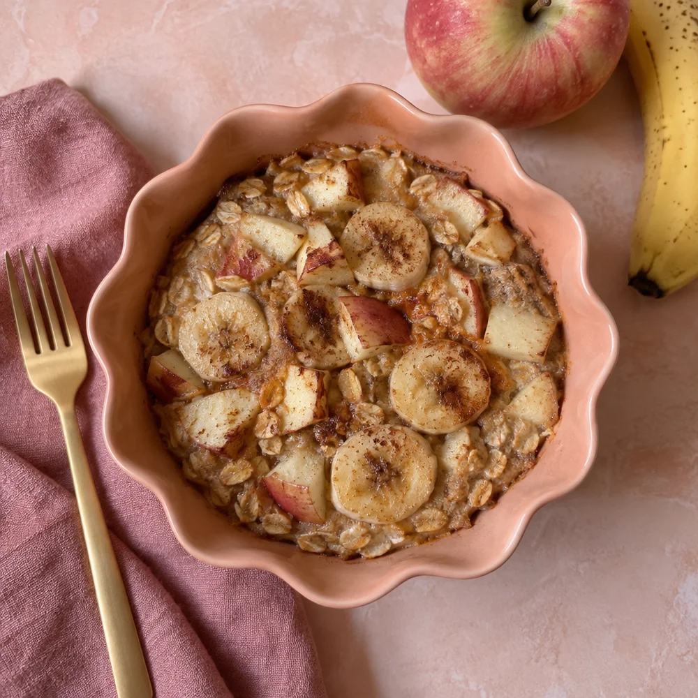 Apple and cinnamon baked oats
