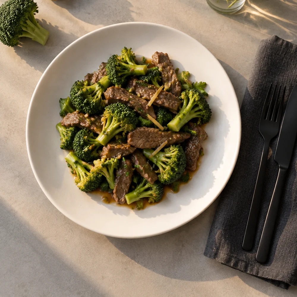 Asian beef and broccoli from the wok