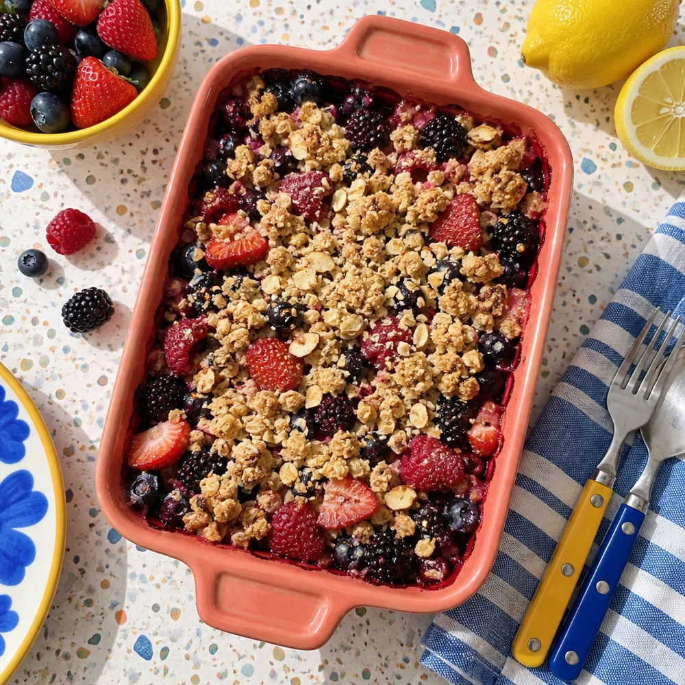 Berry crumble bake