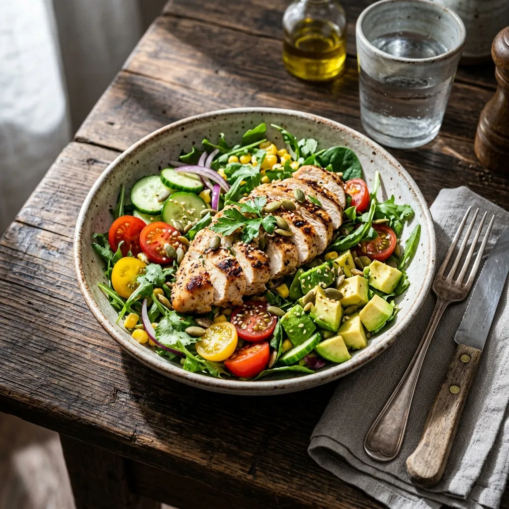 Chicken and avocado salad