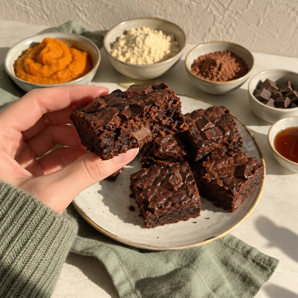 Gluten-free chocolate pumpkin brownies