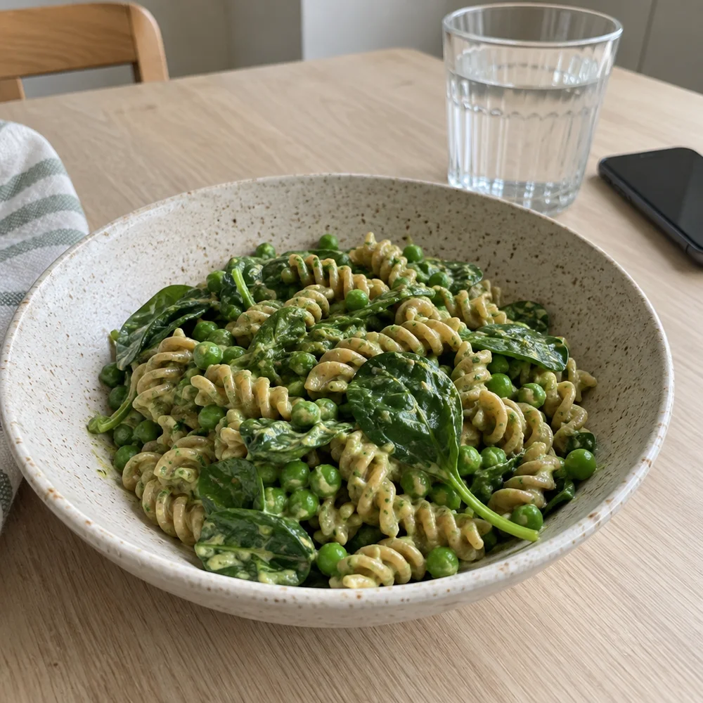 Vegetarian green goddess pasta salad