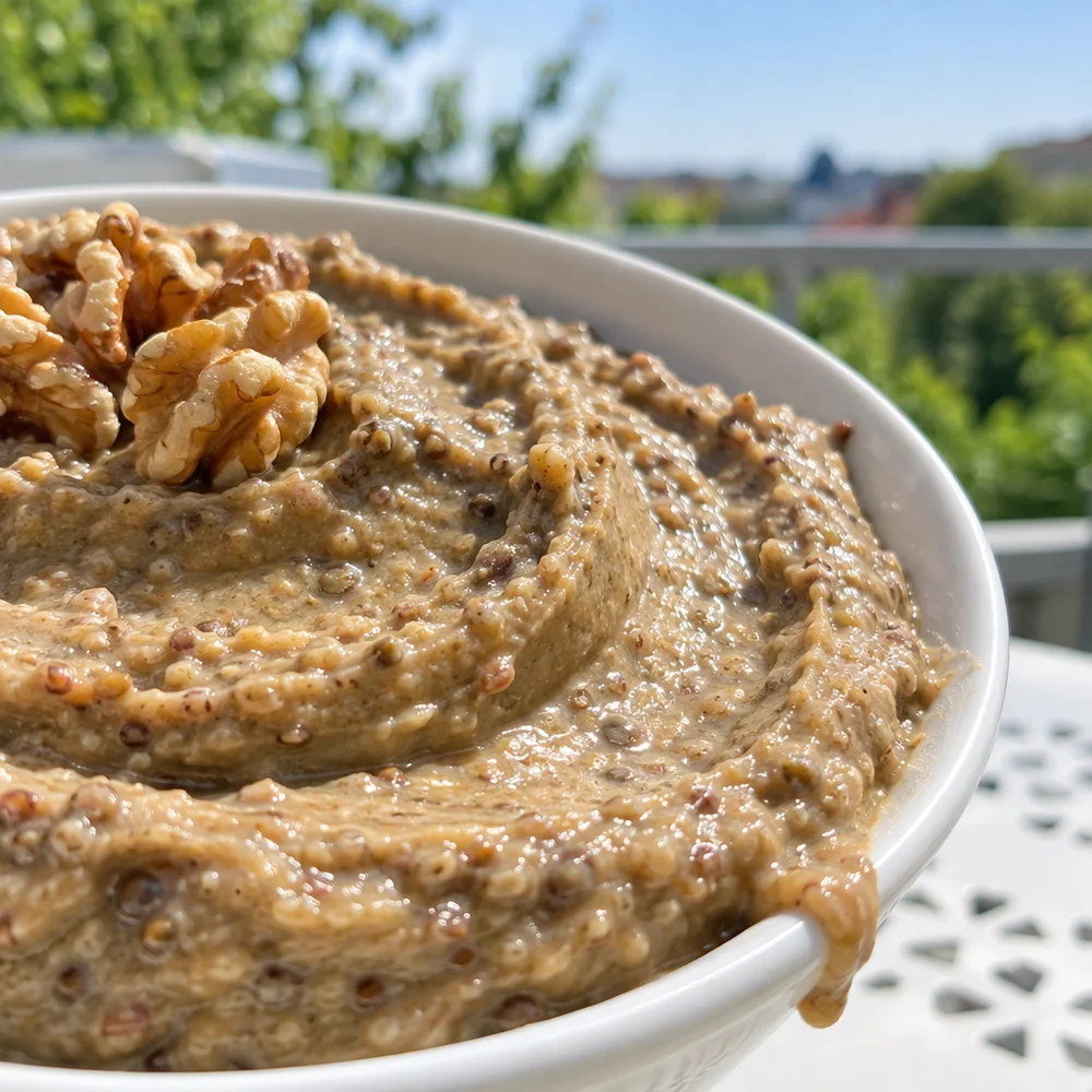 Creamy walnut and lentil spread