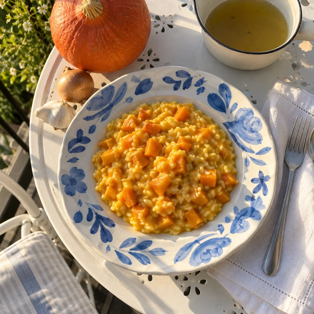 Creamy squash risotto