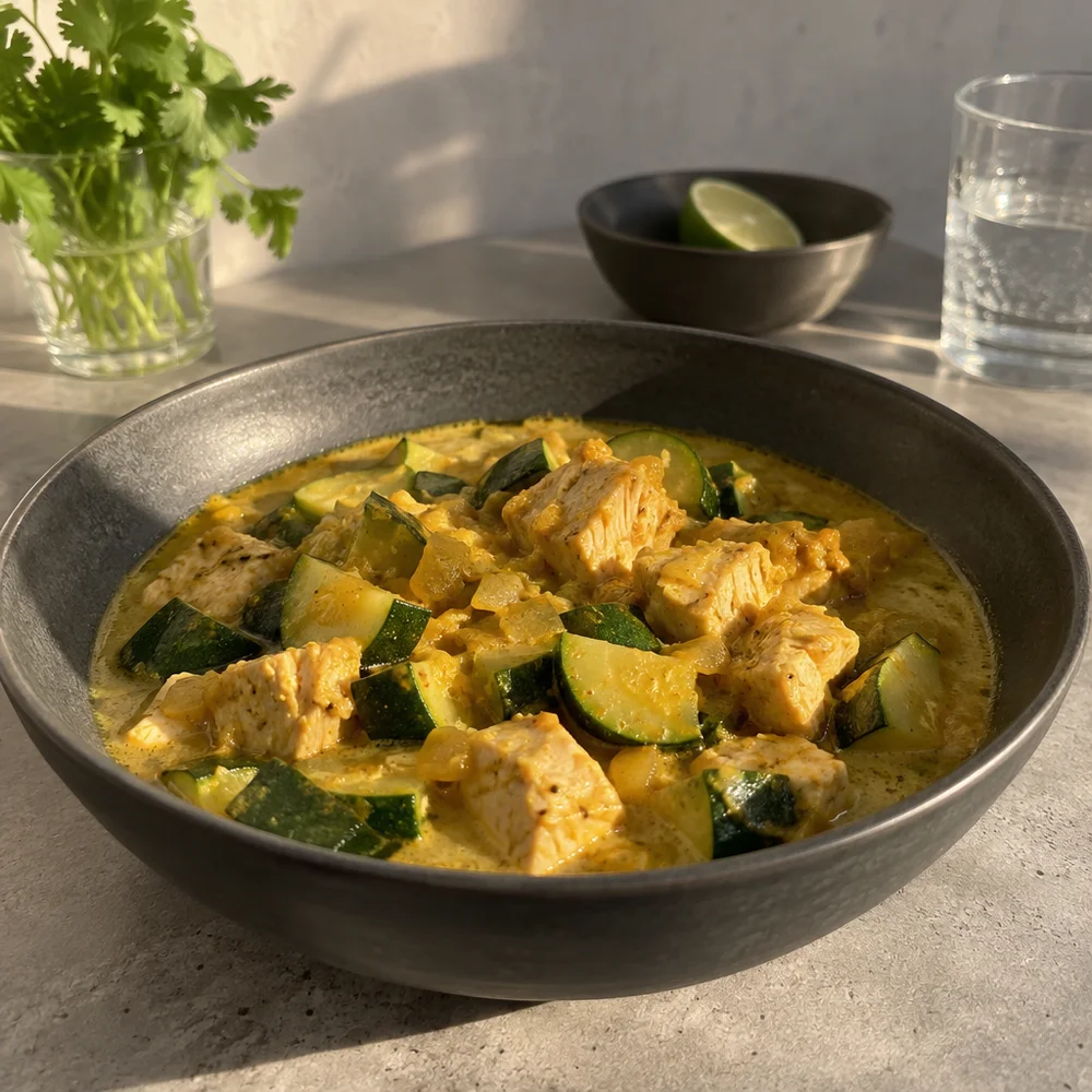 Creamy turkey curry with coconut milk