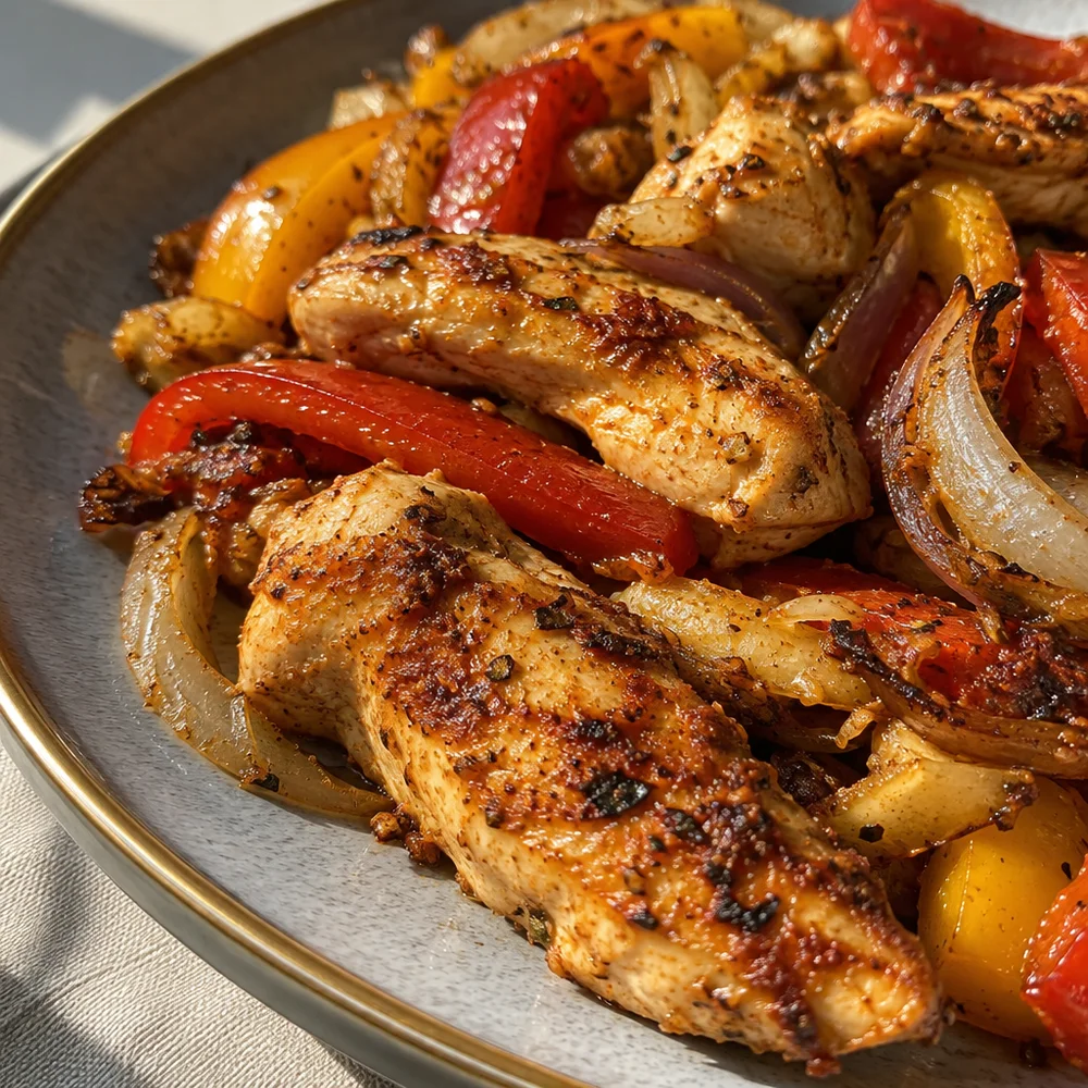 Easy chicken fajita traybake