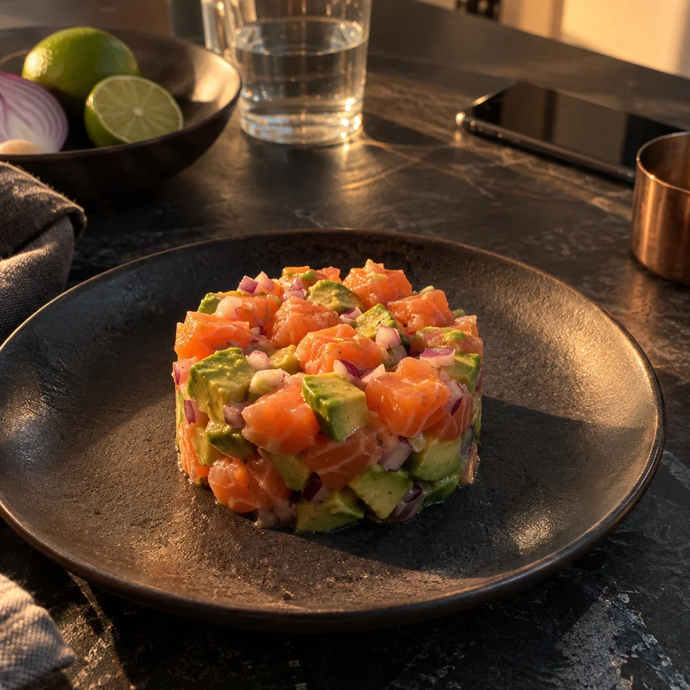 Wild salmon and avocado tartare
