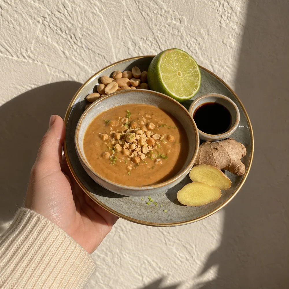 Peanut and lime sauce for fondue chinoise