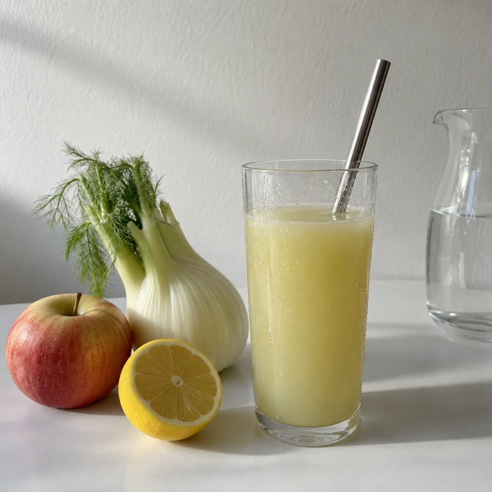 Fennel and apple juice