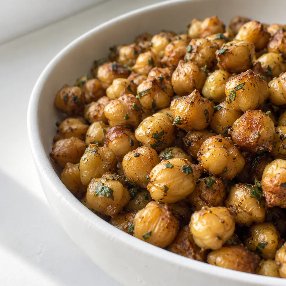 Roasted chickpea snack bowl