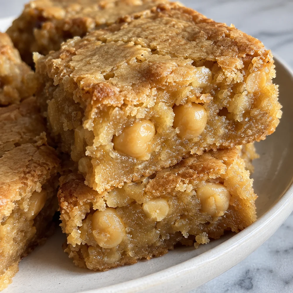 Gluten-free chickpea blondies