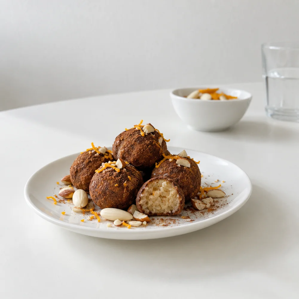 Gluten-free marzipan potatoes with almonds and honey