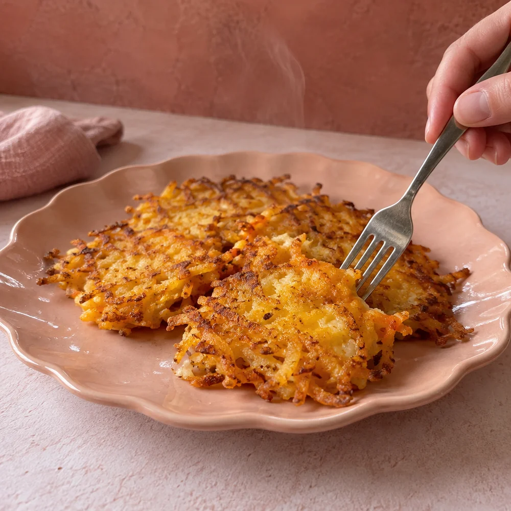 Gluten-free sweet potato and cheese rösti