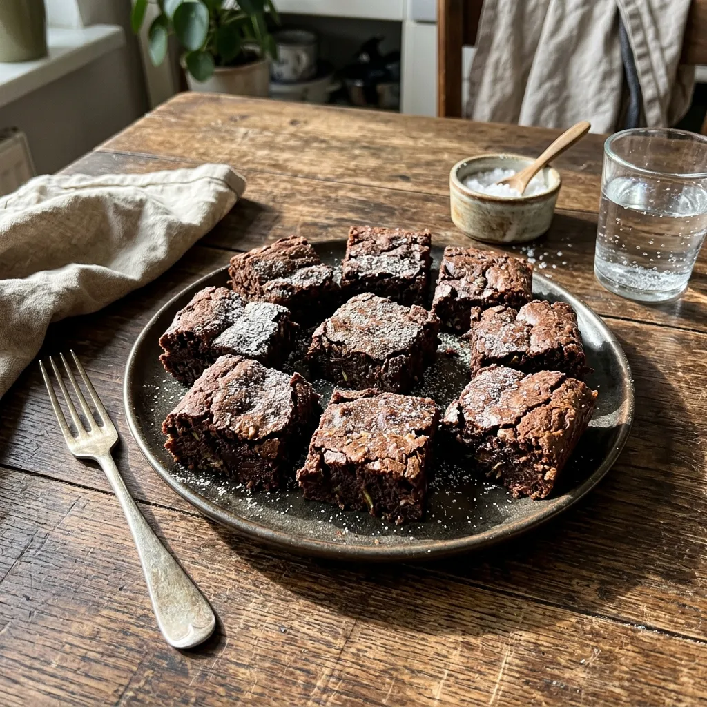 Gluten-free courgette brownies