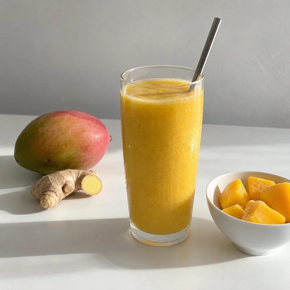 Gluten-free mango and turmeric smoothie