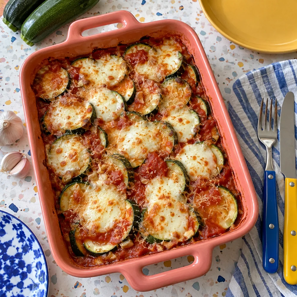 Gluten-free courgette and parmesan bake