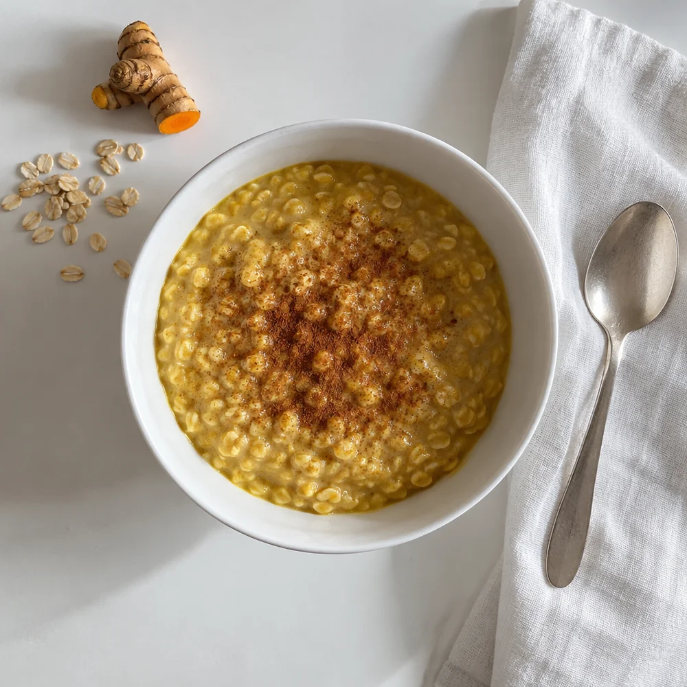 Turmeric porridge with cinnamon