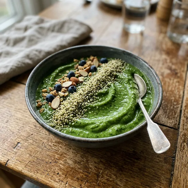Vegane Grüne Smoothie-Bowl