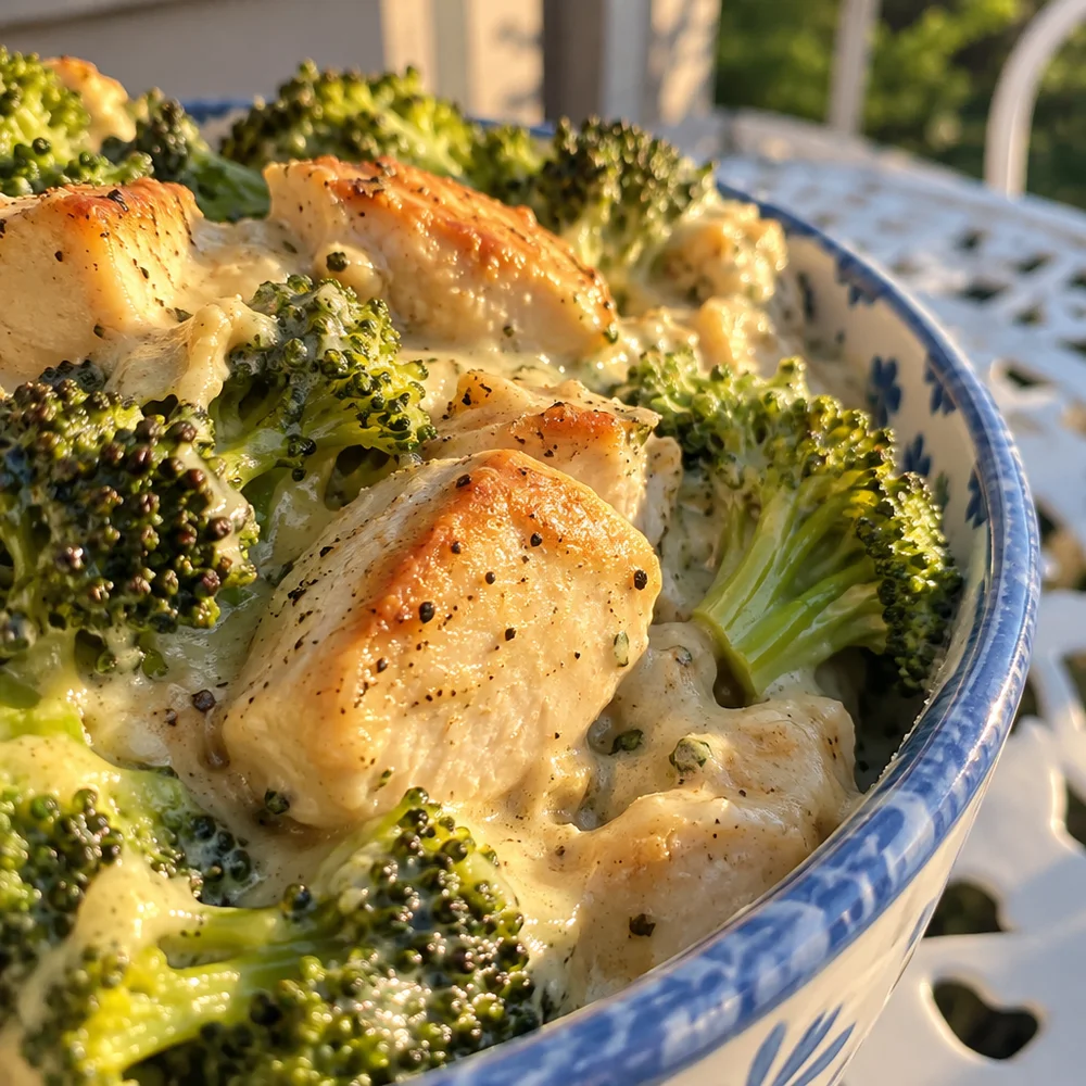 Chicken and broccoli bake with cashew cream