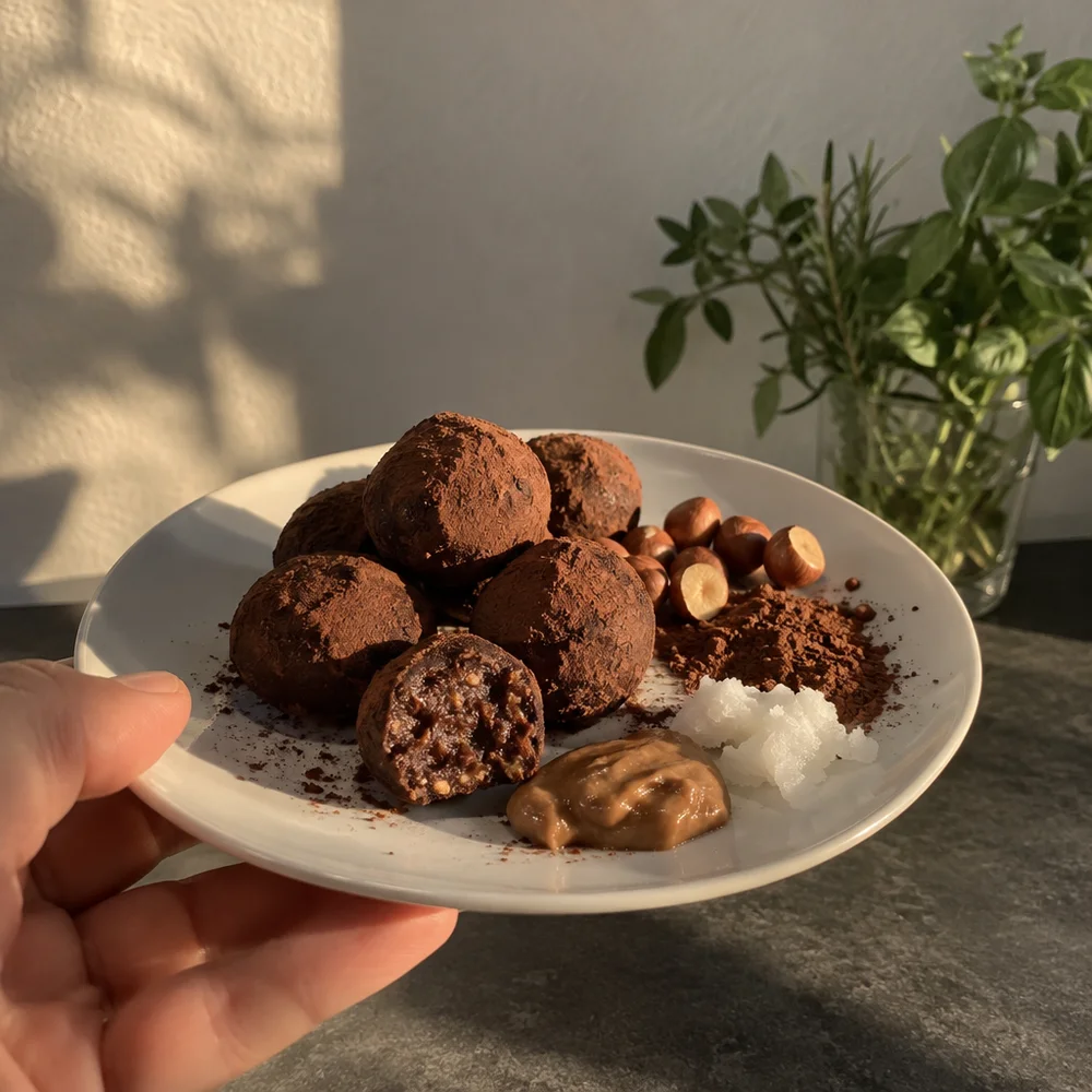 Hazelnut chocolate truffles