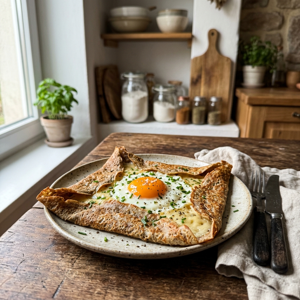 Savoury buckwheat galette