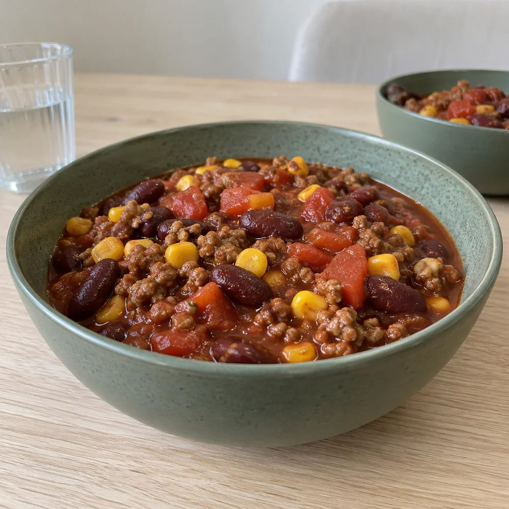 Hearty beef mince chilli con carne