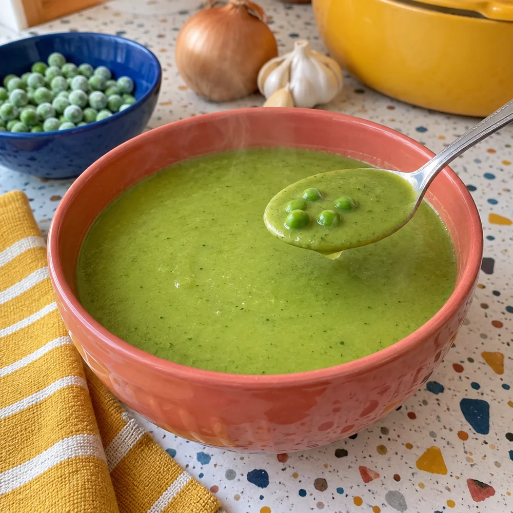 Pea soup with mint