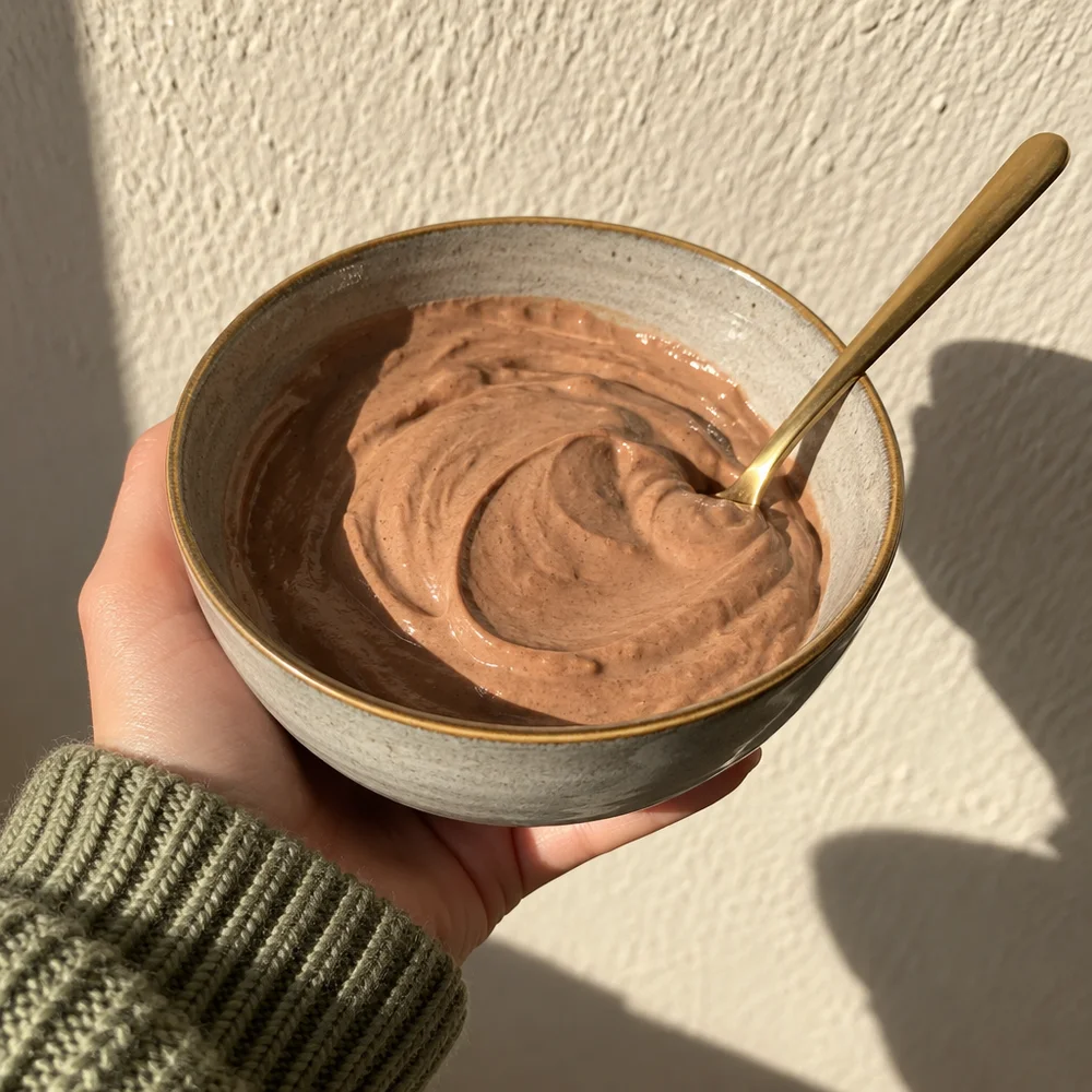 High-protein peanut butter skyr cream