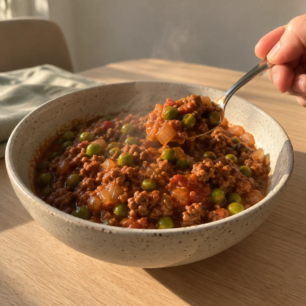 High-protein keema curry with beef mince