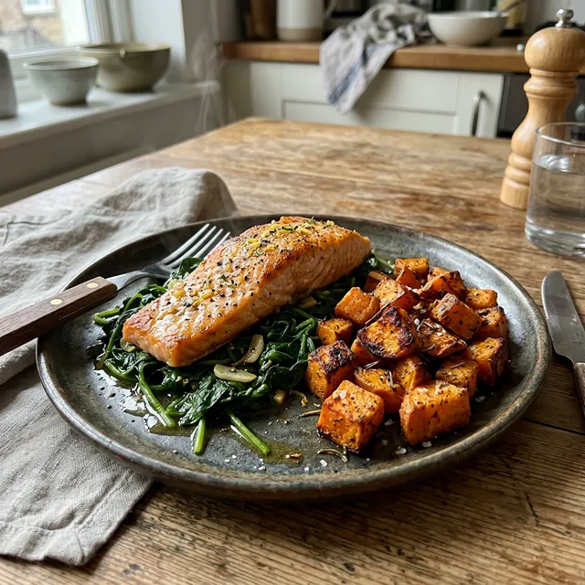 High-protein wild salmon and spinach roll with cream cheese
