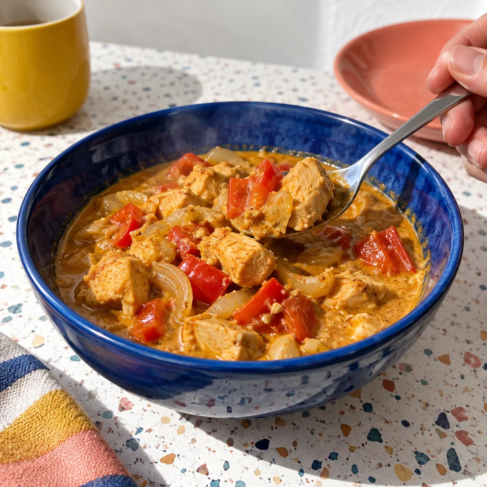 High-protein turkey and peanut curry