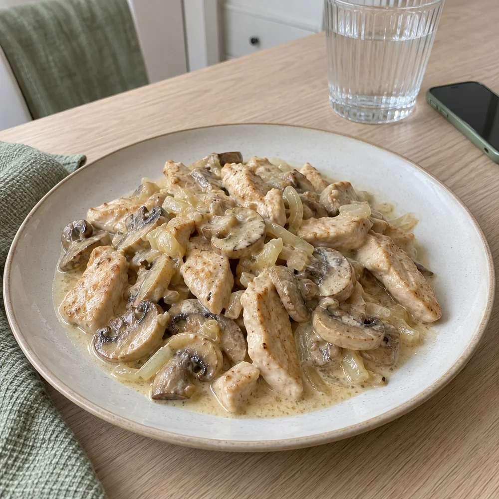 High-protein creamy sliced turkey
