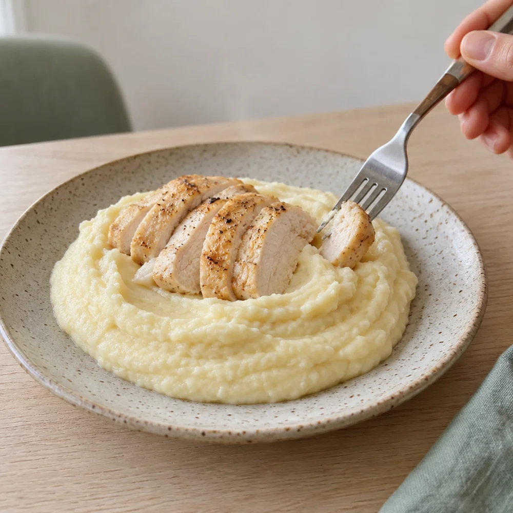 High-protein turkey with parsnip purée