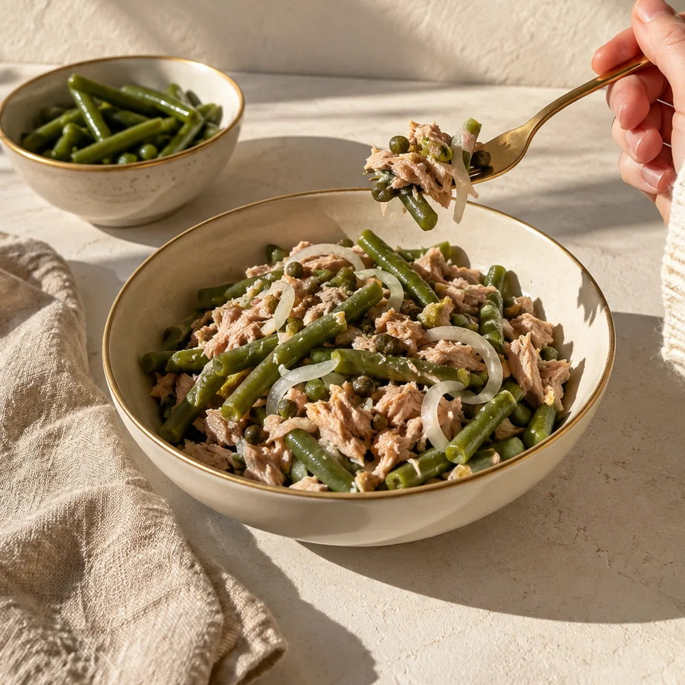 High-protein tuna and bean salad