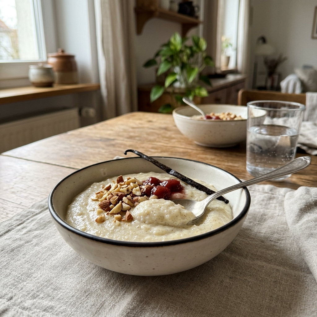 Vanilla semolina pudding