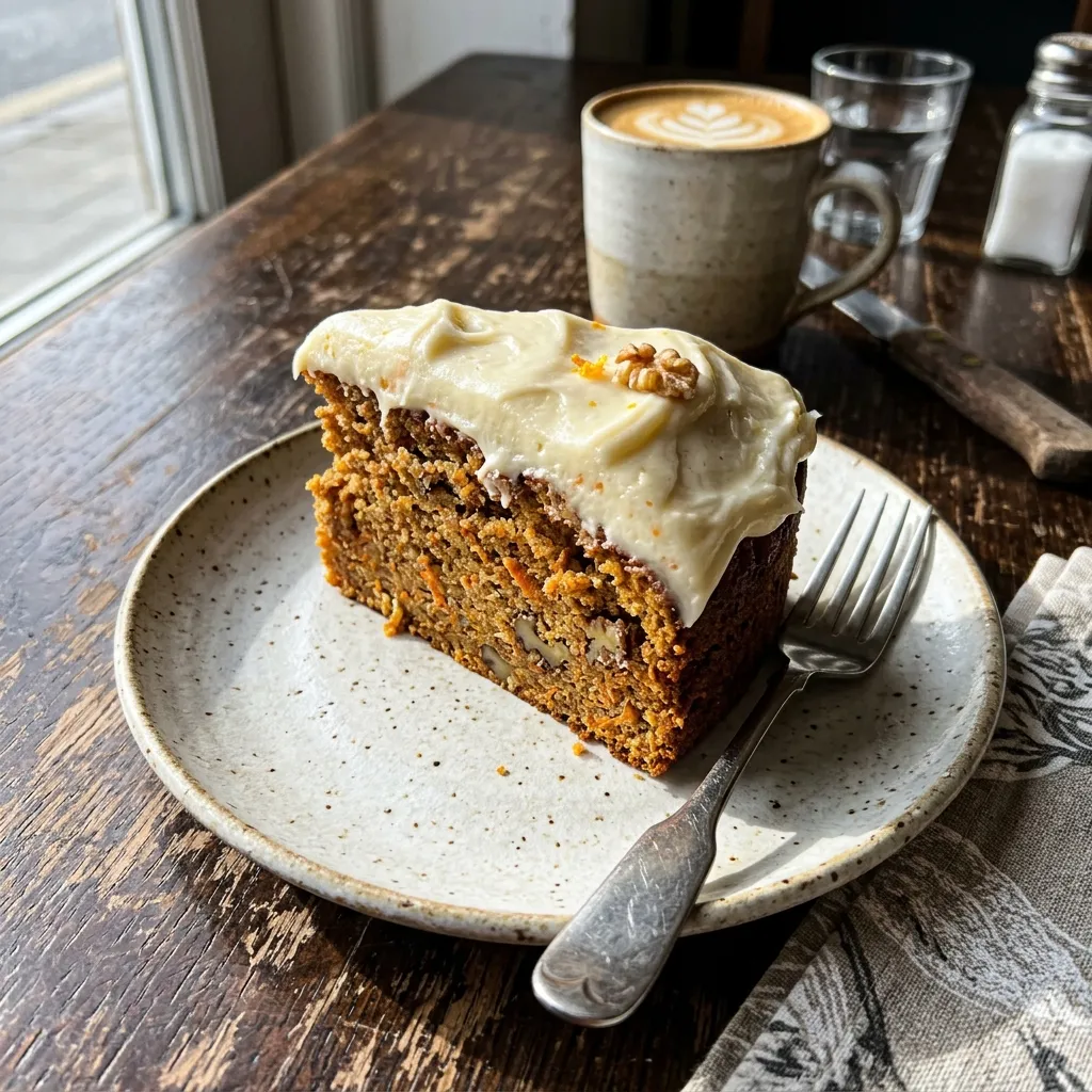 Moist carrot cake with coconut sugar