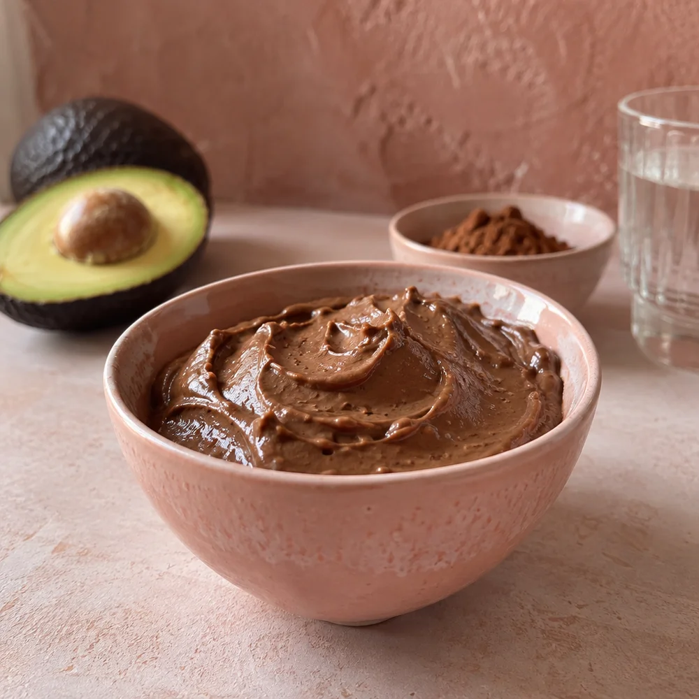 Keto avocado chocolate mousse