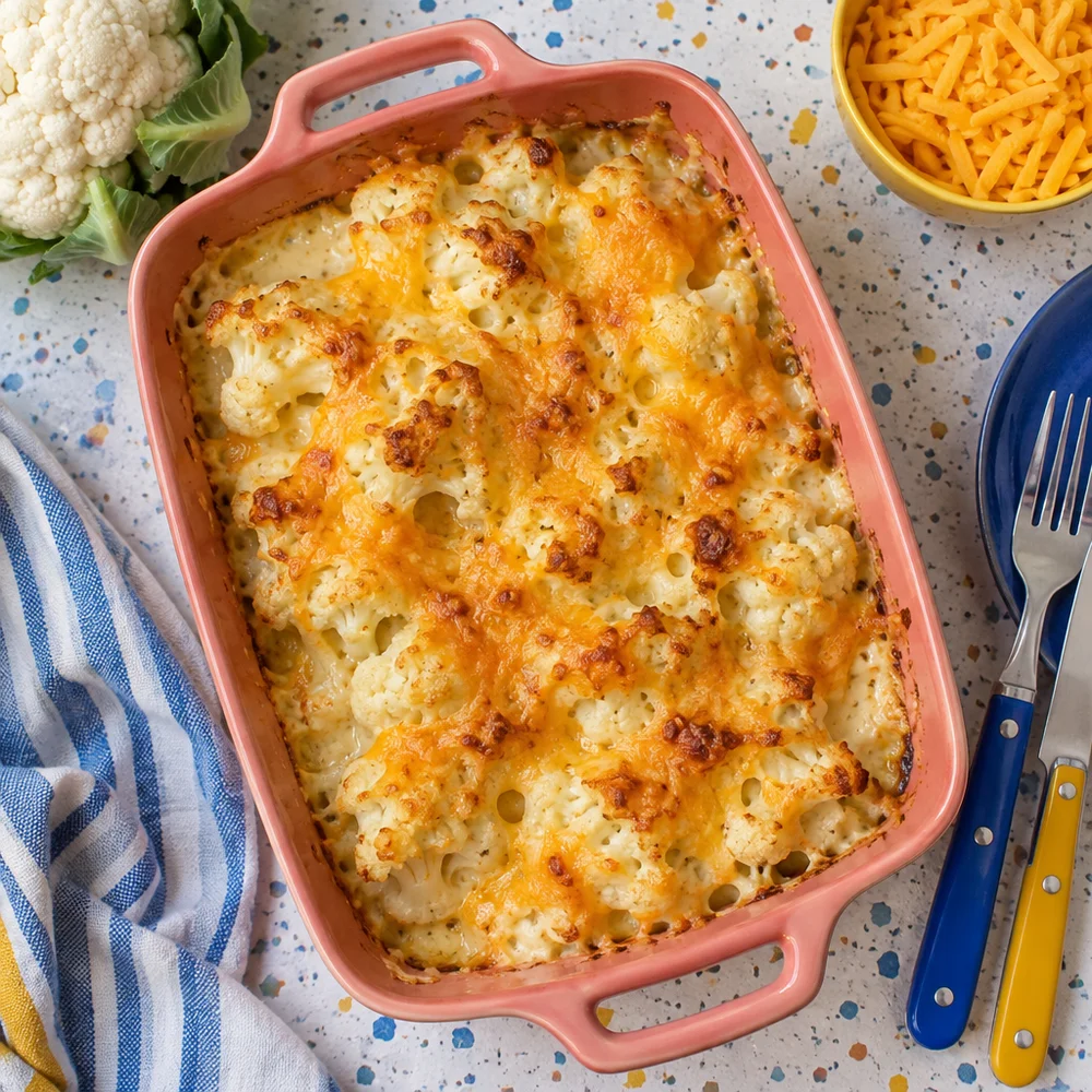 Keto cauliflower cheese bake