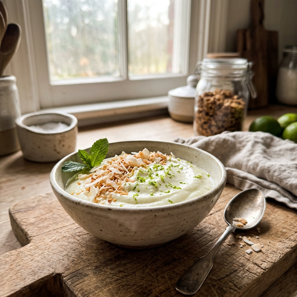 Keto lime and coconut mousse